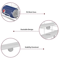 White 12oz. Can Organizer Rack Dispensers