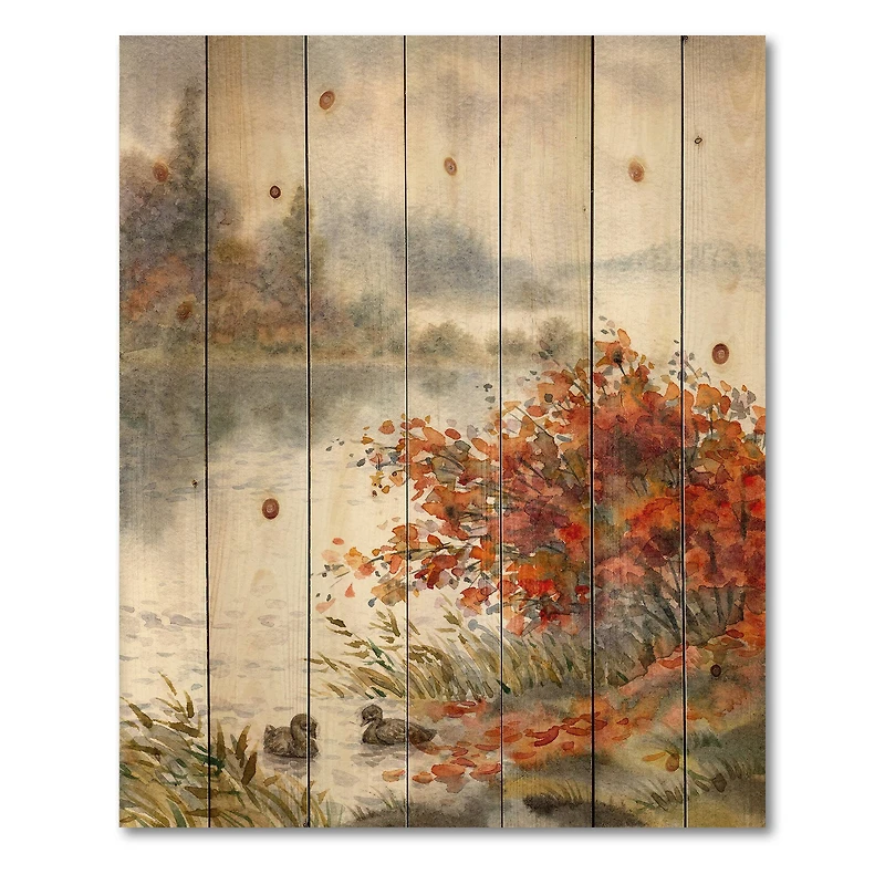 Designart - View Of The Lake In Autumn