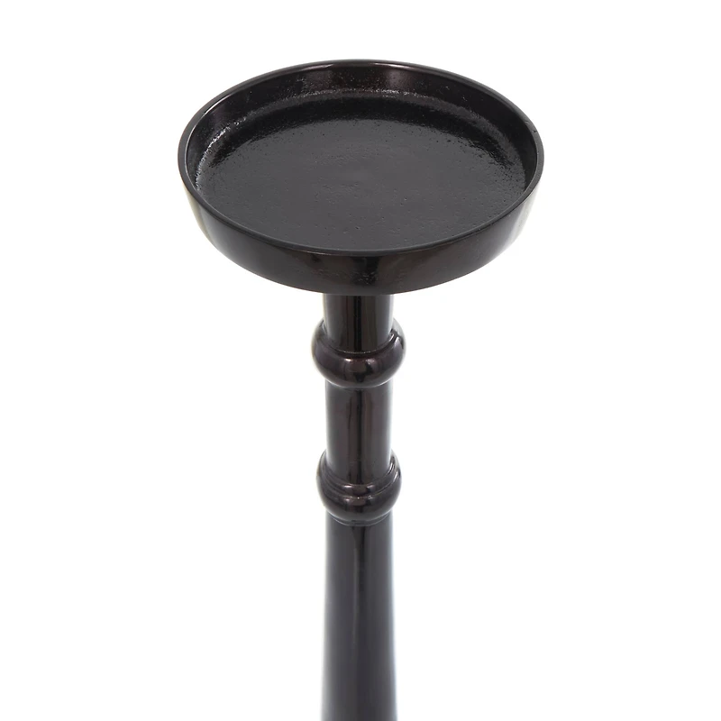 Aluminum Tall Floor Pillar Candle Holder Set