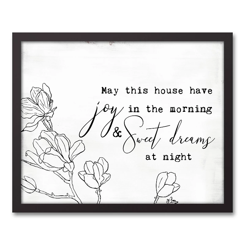 Joy And Dreams 20" x 16" Black Framed Canvas