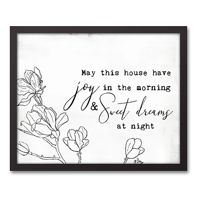 Joy And Dreams 20" x 16" Black Framed Canvas