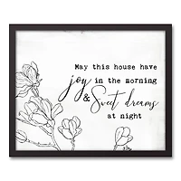 Joy And Dreams 20" x 16" Black Framed Canvas