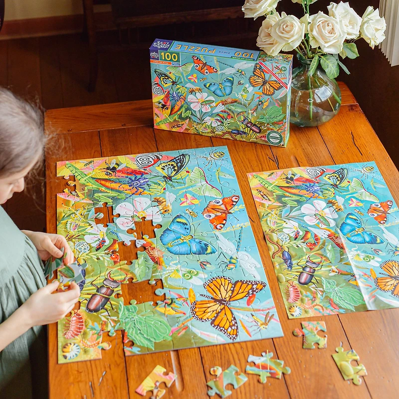 eeBoo Love of Bugs 100 Piece Puzzle