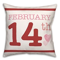 February Valentine's Date Throw Pillow