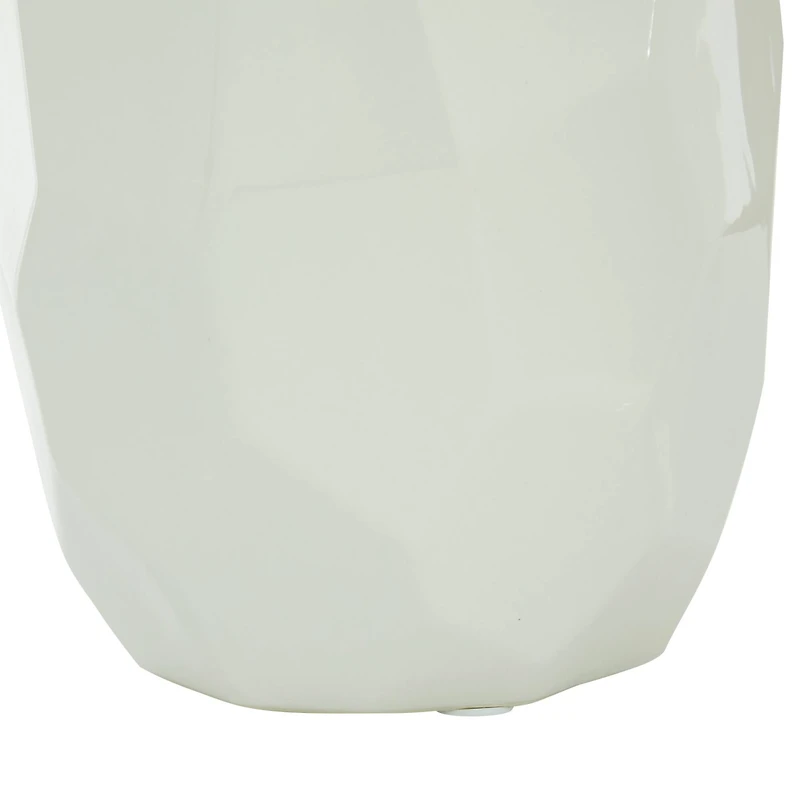 CosmoLiving by Cosmopolitan White Ceramic Modern Vase, 16" x 8" x 8"