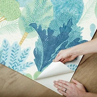 NuWallpaper Keilani Teal Peel & Stick Wallpaper