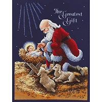Janlynn® Kneeling Santa Counted Cross Stitch Kit
