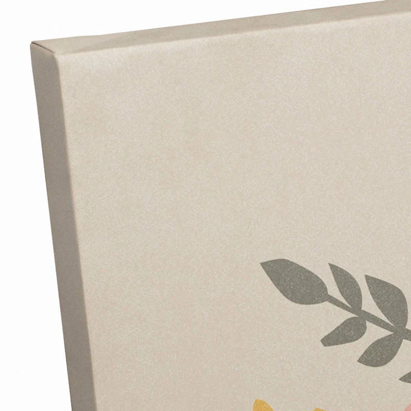 Folksy Flutter White 16" x 20" Canvas Wall Art