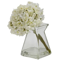 Green, Purple & White Hydrangea with Vase, 3ct.
