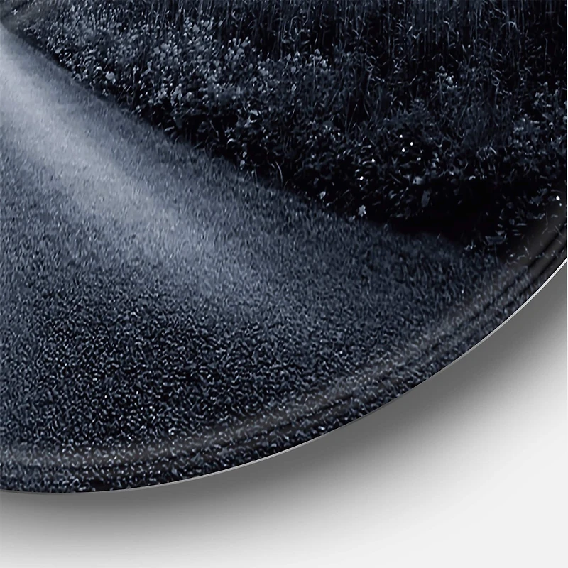 Designart - Asphalt Road Under Cloudy Full Moon III