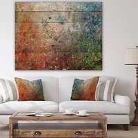 Designart - Board Stained Abstract Art