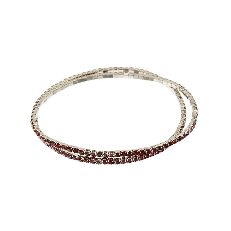 Crystal Lane DIY Silver & Siam Rhinestones Bracelets, 2ct.