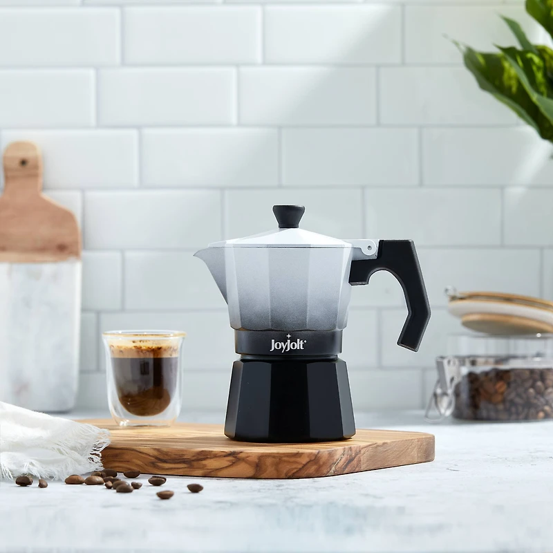 JoyJolt® Italian Moka Pot Cup Stovetop Aluminum Espresso Maker