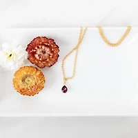 14K Gold Plated Amethyst Austrian Crystal Pear Charm by Bead Landing™