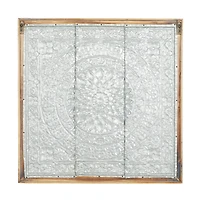 34" Brown Iron Rustic Wall Décor