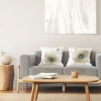 Stupell Industries Abstract Neutral Layered Floral Poppy Petals 2 Pillow Set, 18" x 18"