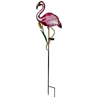 3ft. Solar Lighted Pink Flamingo Outdoor Garden Stake