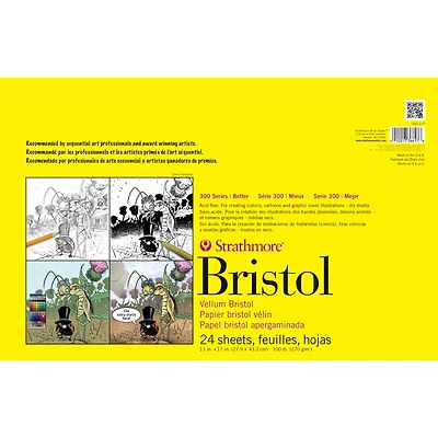 Strathmore® Sequential Art Bristol Vellum Paper Pad, 300 Series