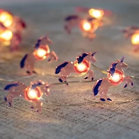 10ct. LED Pink Unicorn Fairy Lights Set