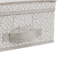Simplify Medium Gray Boho Storage Box