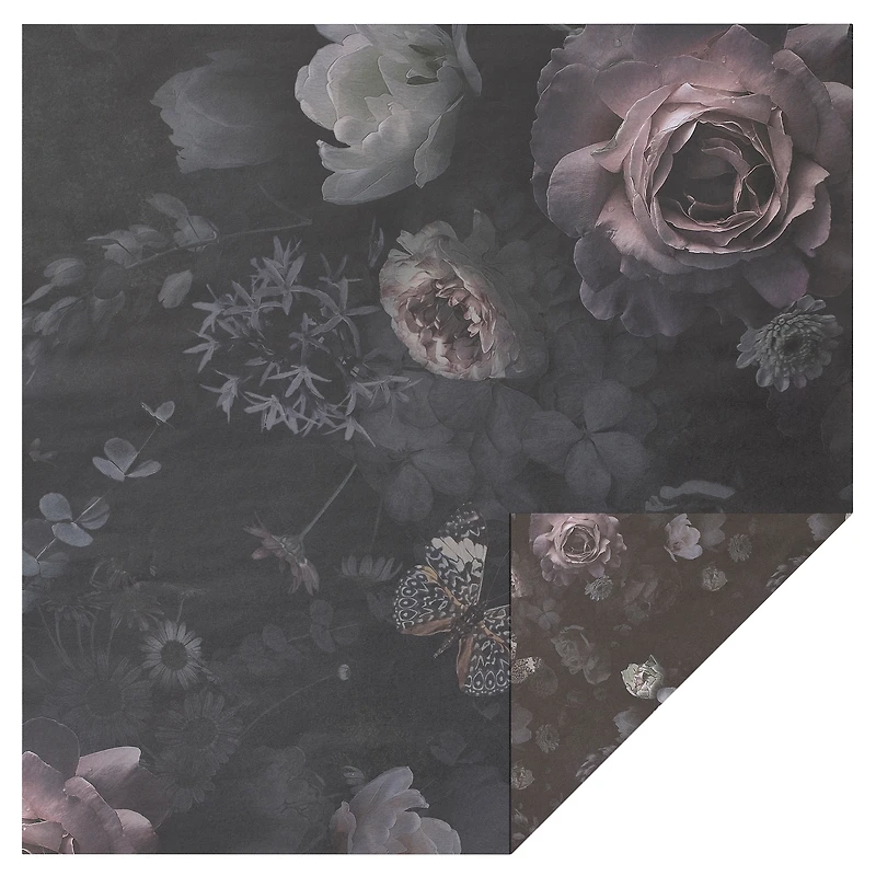 Dark Floral Cardstock by Recollections™, 12" x 12"