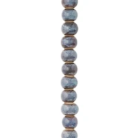 Blue & Brown Ceramic Round Beads, 8mm by Bead Landing™