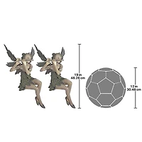 Design Toscano 19" Fairy of the West Wind Sitting Statues, 2ct.