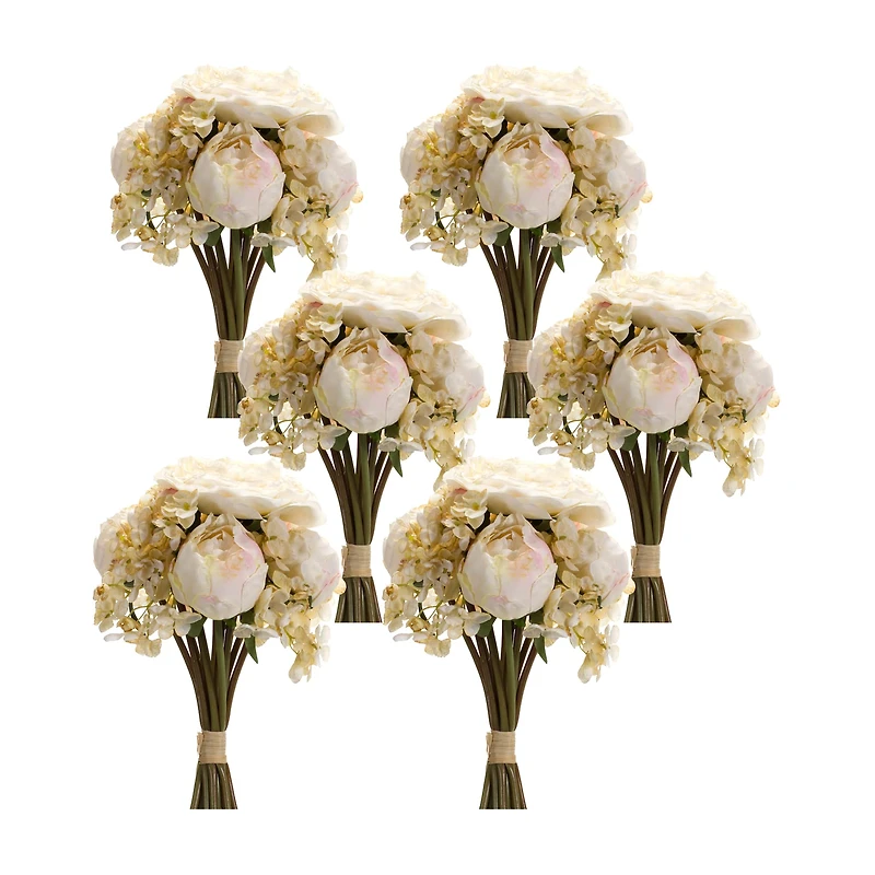 Ivory Peony & Hydrangea Bouquet Set