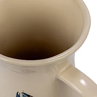 Hello Honey® 2qt. White & Blue Lobster Print Stoneware Pitcher