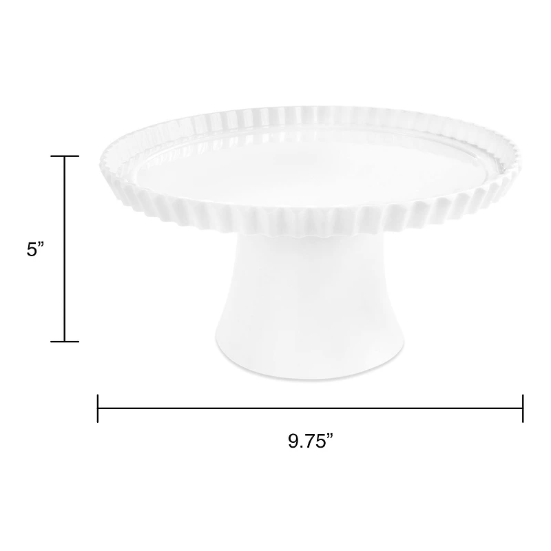 6 Pack: 10" White Melamine Cake Stand by Makery®