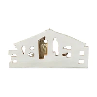 Glitzhome® 11.75" Resin "BELIEVE" Holy Family Figurine