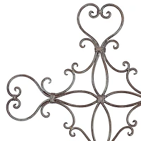 Black Metal Scroll Cross Wall Decor 19" x 0" x 29"