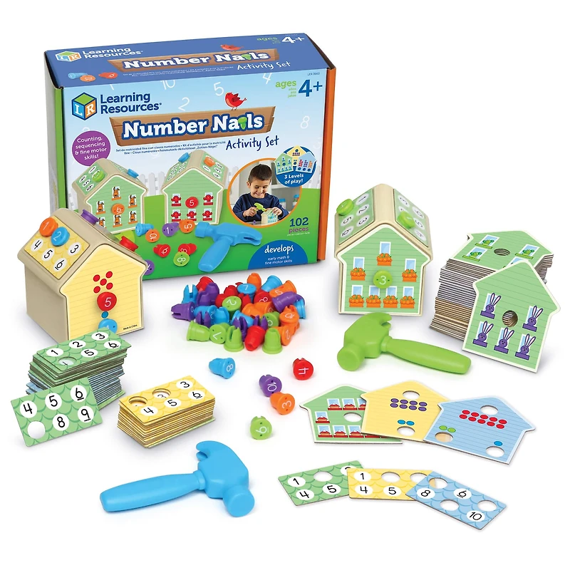 Learning Resources Number Nails! Fine Motor Math Game