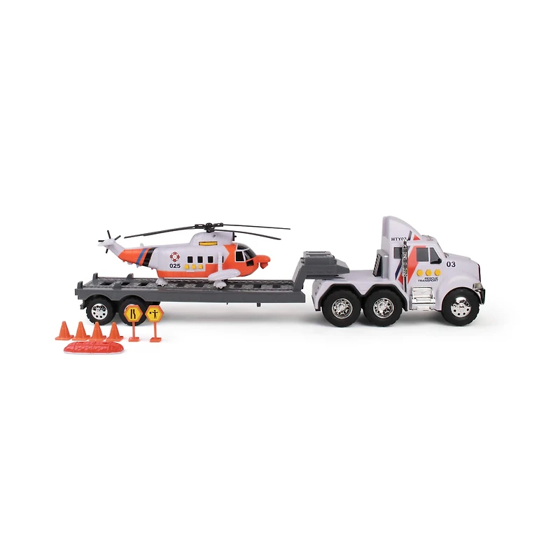 Funrise Mighty Fleet Titans Flatbed Truck with Helicopter