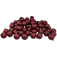 60ct Matte Red Shatterproof Ball Ornaments