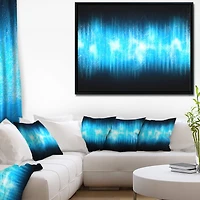 Designart - Blue Ice Flame Abstract