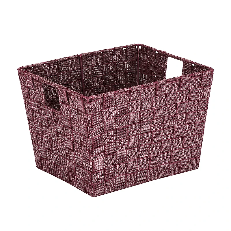 Simplify Lurex Striped Woven Storage Bin