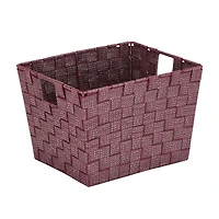 Simplify Lurex Striped Woven Storage Bin