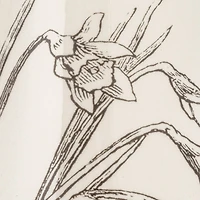 Hello Honey® 2qt. White & Charcoal Flower Design Stoneware Pitcher