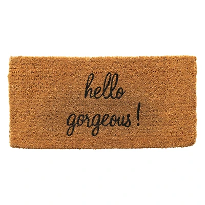 Hello Honey® Hello Gorgeous! Natural Coir Doormat