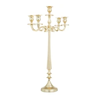 Gold Aluminum Traditional Candelabra, 24" x 13" x 13"