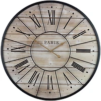 Sorbus® 24" Paris Wood Roman Numeral Clock
