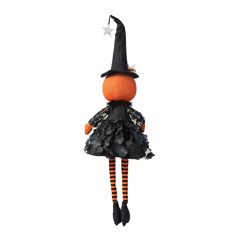 Glitzhome® 30" Halloween Fabric Dressed Pumpkin Sitter