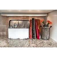 Hello Honey® Distressed White Metal Caddy With 6 Compartments