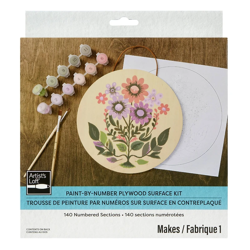 Folk Art Paint-by-Number Plywood Surface Kit by Artist's Loft®
