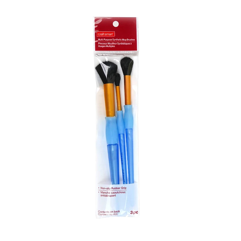 Multi-Purpose 3 Piece Synthetic Mop Brush Set by Craft Smart®