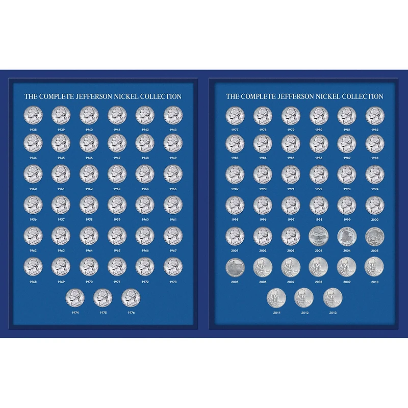 Complete Jefferson Nickel Year Collection 1938-2017