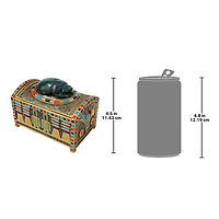 4.5" Royal Egyptian Scarab Treasure Box