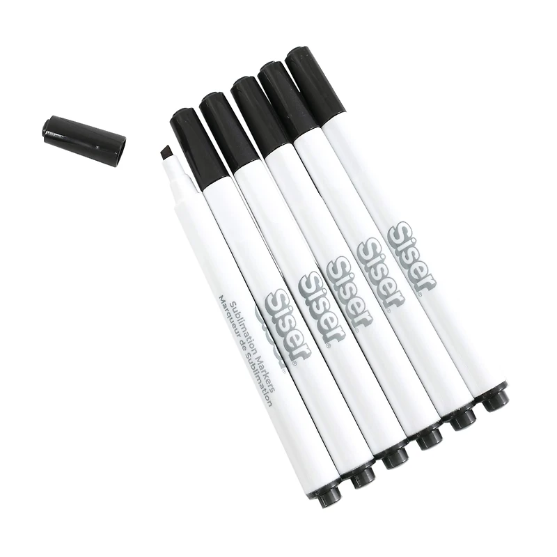 Siser® Black 6 Piece Sublimation Markers