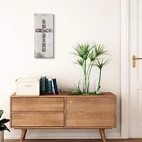 Stupell Industries Distressed Rustic Amazing Grace Canvas Wall Art